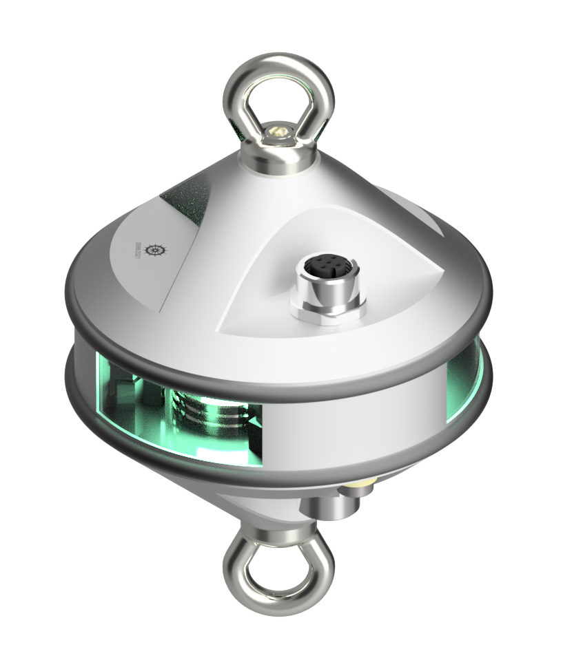 3nm 360° Green, hoist, silver anodized